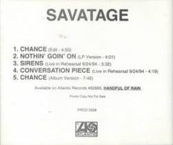 Savatage Chance Ep Spirit Of Metal Webzine En